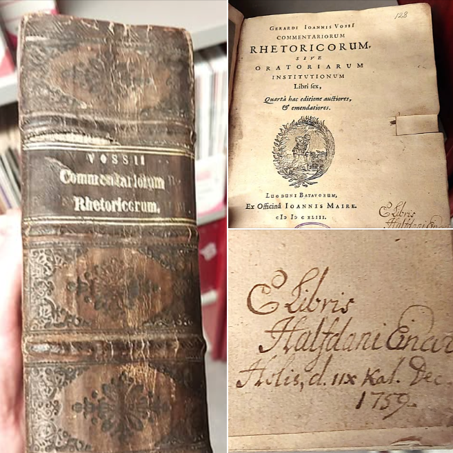 Hálfdán Einarsson áritaði bókina árið 1759