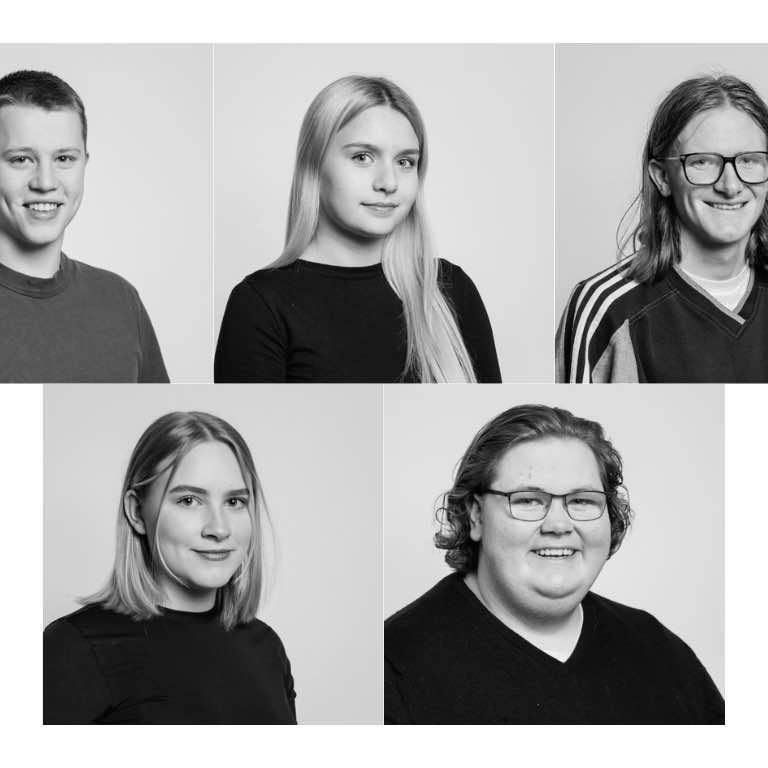 Birgir Orri, Oliwia, Þorsteinn Jakob, Hrefna og Þröstur komu að gerð myndbandanna