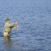 Róbert F. Sigurðsson á silungsveiðum