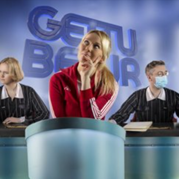 MA mætir Menntaskóla í tónlist í fyrstu umferð spurningakeppni framhaldsskólanna. Mynd: Skjáskot RÚV