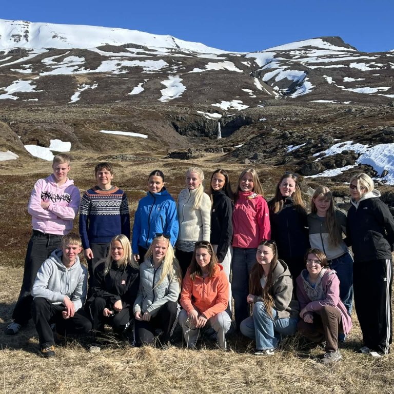 Hópurinn í Eskifirði