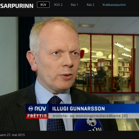 Illugi í MA í tíufréttum RÚV á fundardegi