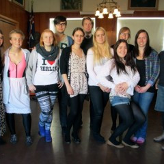 Þýskunemar og Harpa á Sal í Gamla skóla