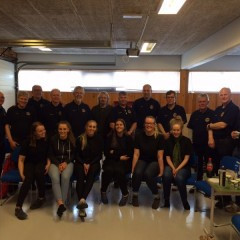 Hluti MA-hópsins ásamt Hængsmönnum