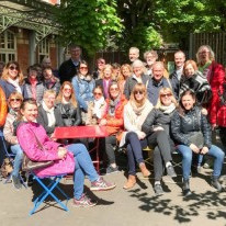 Í skólagarðinum í Georges Brassens skólanum