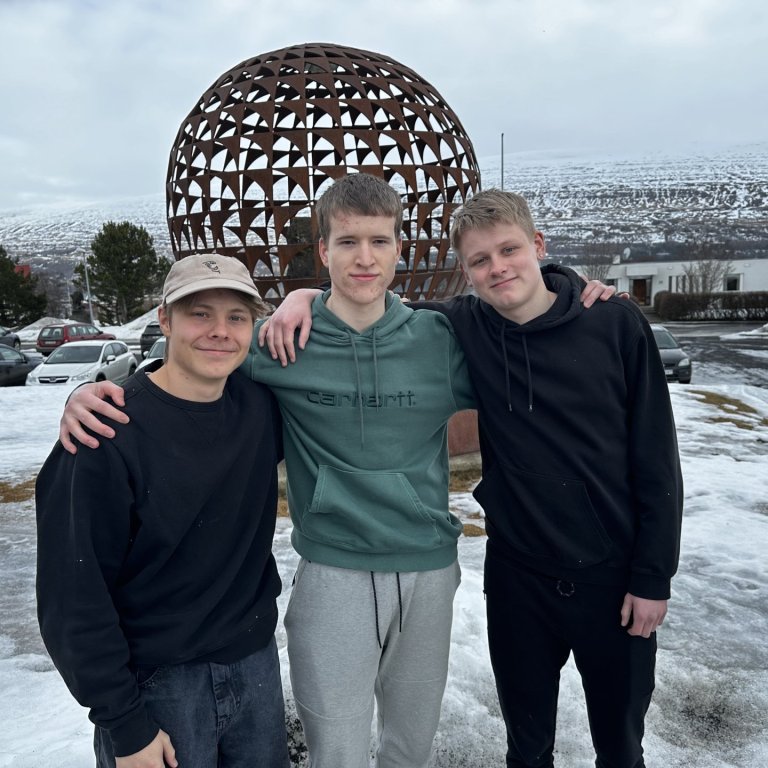 Birkir Snær, Björn Orri og Jón Haukur sáttir með silfrið