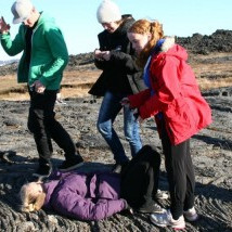 Hraunreipi í helluhrauni könnuð