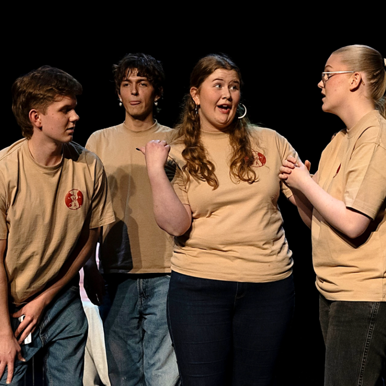 Frá vinstri: Elvar, Birkir, Ágústa og Brynja. Mynd: Fésbókarsíða Unglistar.