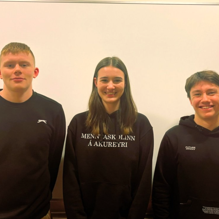 Frá vinstri: Árni Stefán Friðriksson, Sólveig Erla Baldvinsdóttir og Kjartan Valur Birgisson