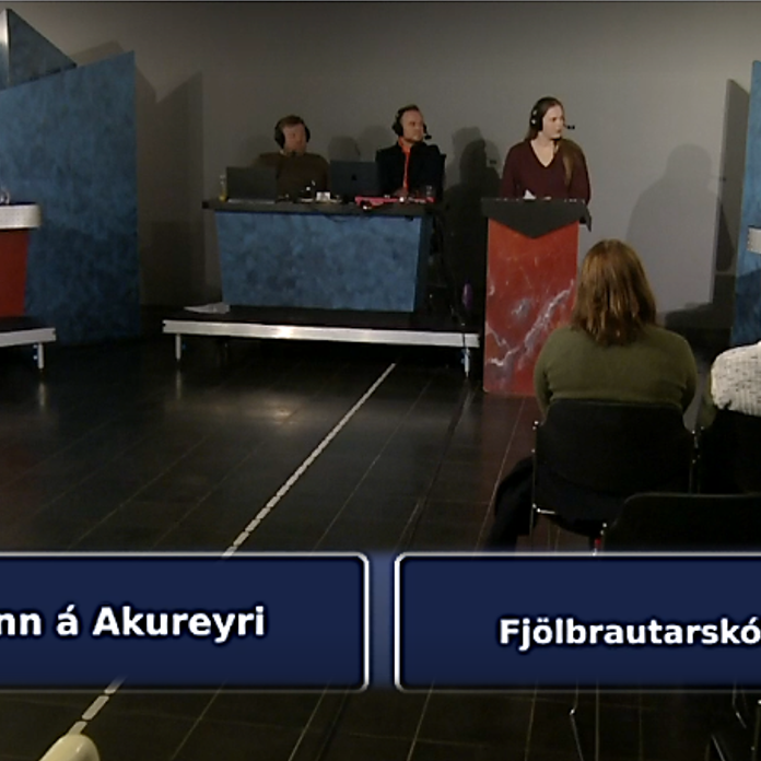 Frá viðureign MA og FVA. RÚV skjáskot.