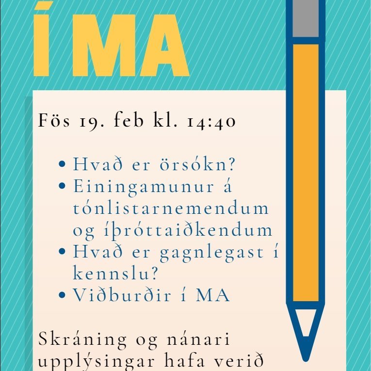 Nemendur sjá um málstofur á menntabúðum í MA 19. febrúar