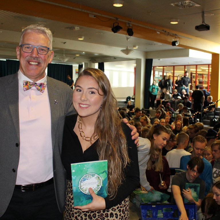 Jón Már Héðinsson skólameistari og Ásthildur Ómarsdóttir ritstýra