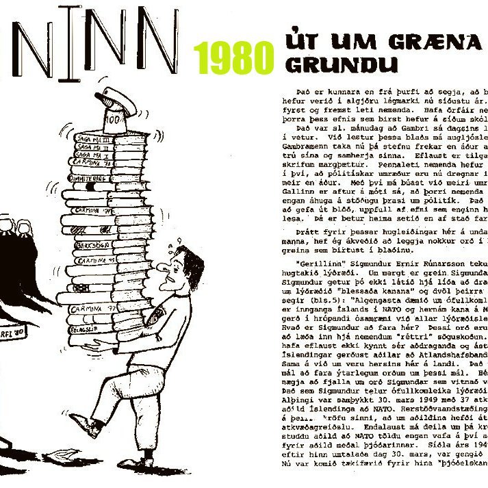Heimsmálin voru nemendum ofarlega í huga vorið 1980