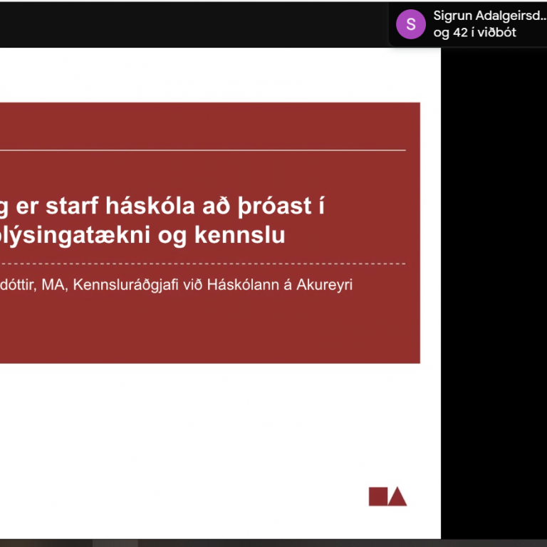 Flest er rafrænt þessa dagana, t.d. menntabúðir SamNor-skólanna