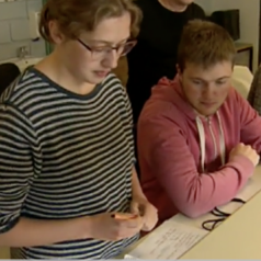 Erla og Brynjar á æfingu