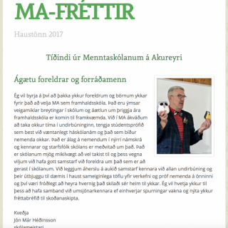 MA-fréttir haustönn 2017