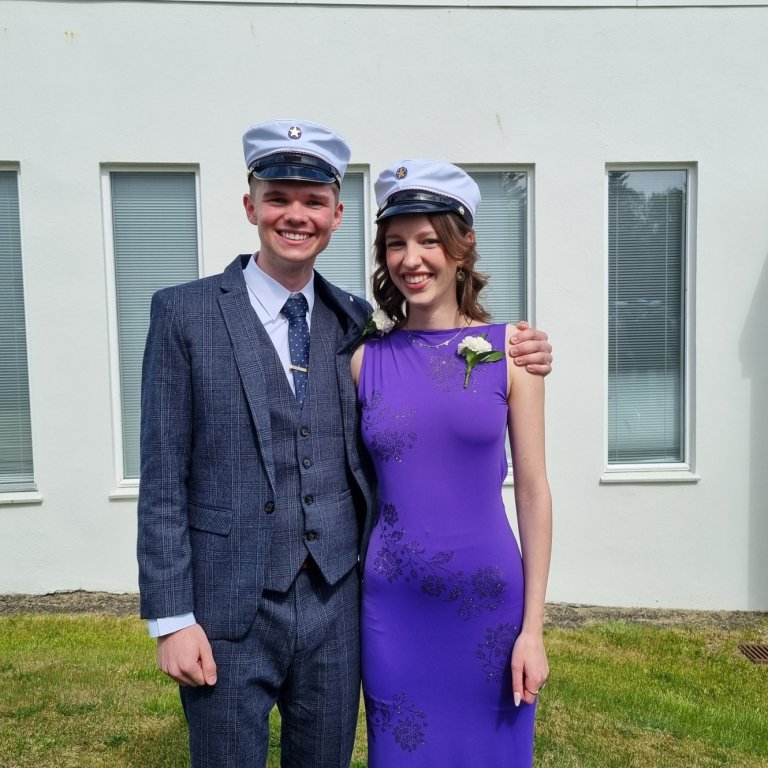 Magnús Máni Sigurgeirsson og Vilborg Líf Eyjólfsdóttir, semidúxar MA