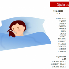 Sjúkrapróf eru 9. júní