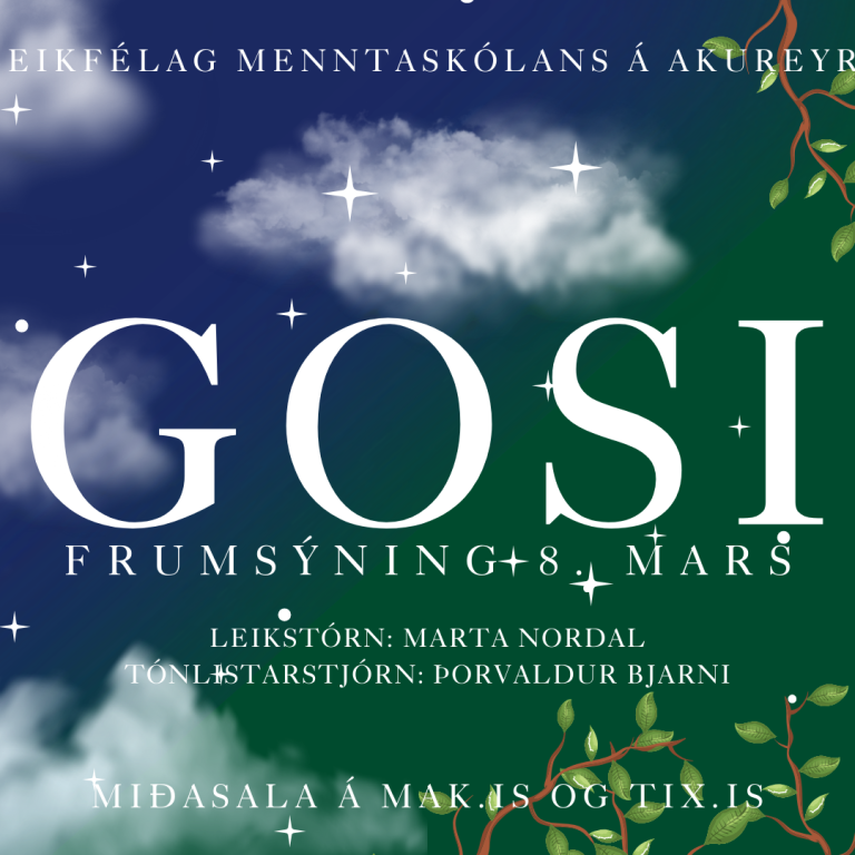 Mánuður í frumsýningu Gosa