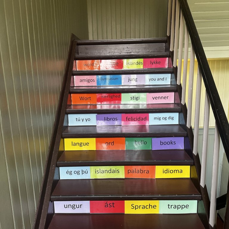 Í Gamla skóla var m.a. kynning á mála- og menningarbraut