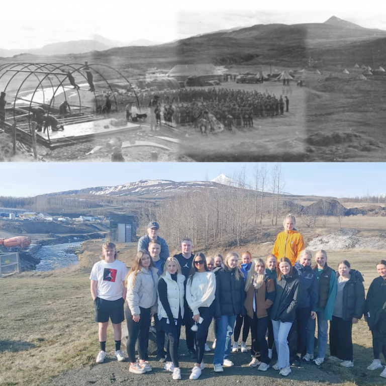 Nemendur á slóðum hermanna við Rangárvelli