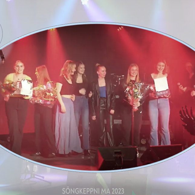 Flytjendur sem hrepptu þrjú efstu sætin í söngkeppni MA 2023
