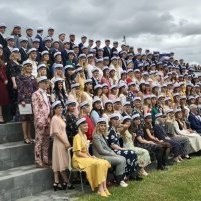 Fjölmenn brautskráning verður frá MA 17. júní. Myndin er frá brautskráningunni í fyrra.